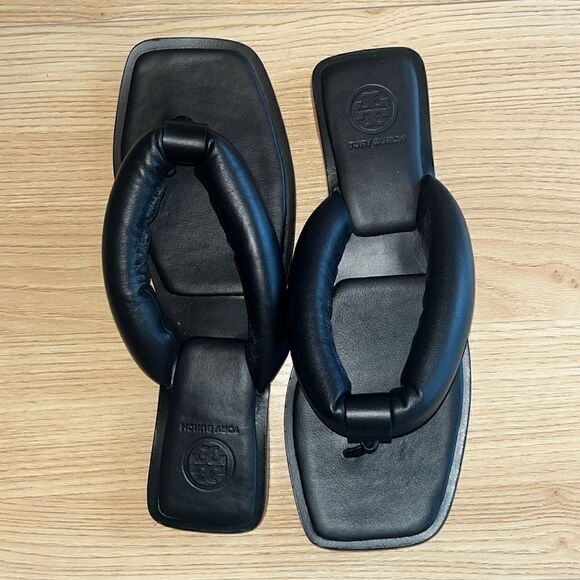 Tory Burch Nevada Thong Puffy Leather Sandals Flats Size 8 $298 - Picture 10 of 10